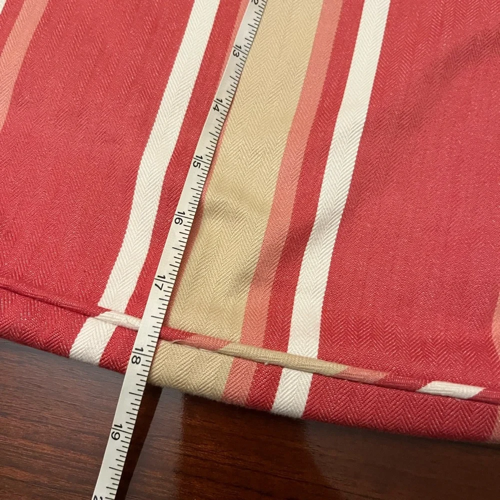 Pottery Barn Pink and Cream Striped chairs / cover (2)